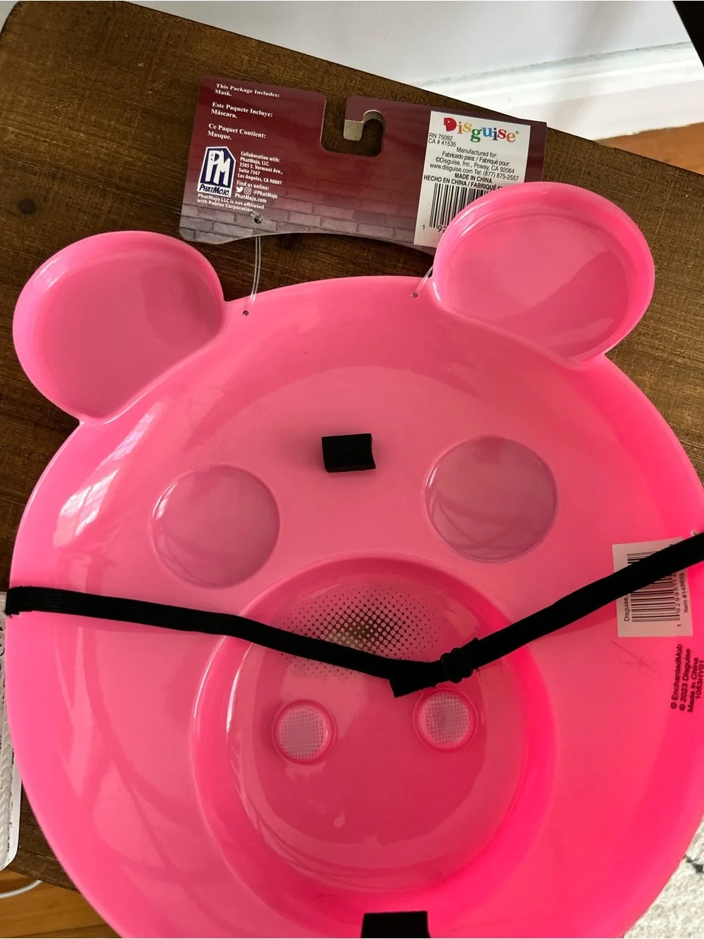 Piggy Pink Costume Mask - Piggy Mask NWT Halloween Horror Video Game kids mask